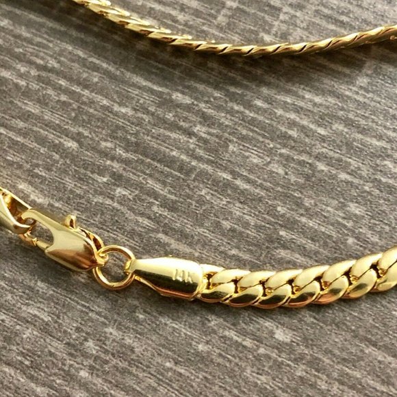 14kt Stamped gold bracelet 8" - Picture 3 of 4
